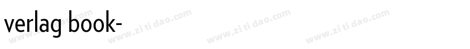 verlag book字体转换